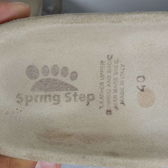 Spring Step L'artiste Women's EU40 US9-9,5 Black Leather One Strap Slide Sandals - Picture 13 of 13